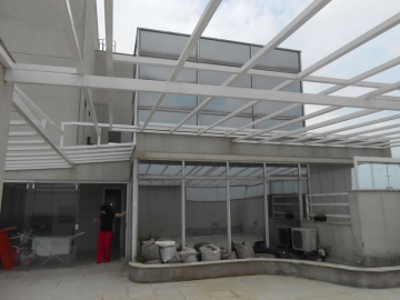 Foto Cobertura em Policarbonato Compacto Reta Varanda