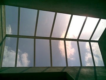 Cobertura em Vidro Laminado Duas Águas