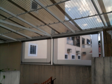 Cobertura em Policarbonato Telha Greca Fixa