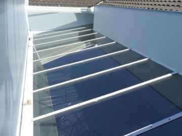Cobertura em Vidro Laminado Reta