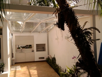 Cobertura em Vidro Laminado Reta